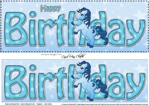Large DL HAPPY BIRTHDAY 3D decoupage