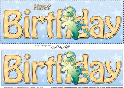 Large DL HAPPY BIRTHDAY 3D decoupage