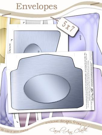 Elegant Metallic Shaped Cards Matching 5 x 7 Envelope Kit