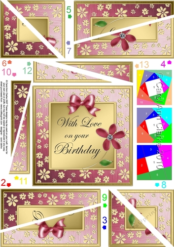 Floral Elegance With Love on Your Birthday Twisted Spiral Side Stacker