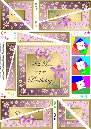Floral Elegance With Love on Your Birthday Twisted Spiral Side Stacker
