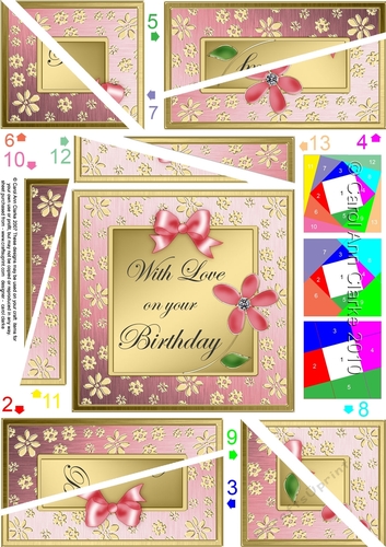 Floral Elegance With Love on Your Birthday Twisted Spiral Side Stacker