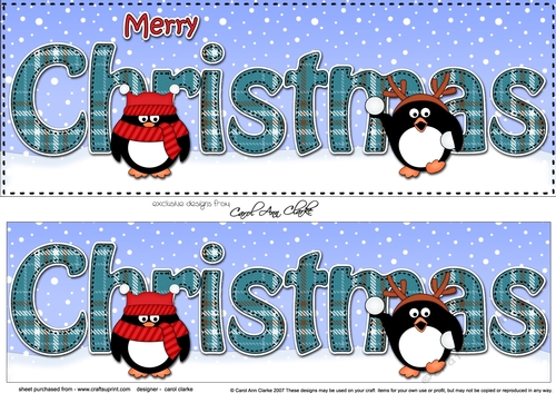 Large DL MERRY CHRISTMAS 3D decoupage 