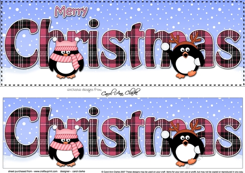 Large DL MERRY CHRISTMAS 3D decoupage 