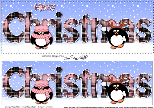Large DL MERRY CHRISTMAS 3D decoupage 