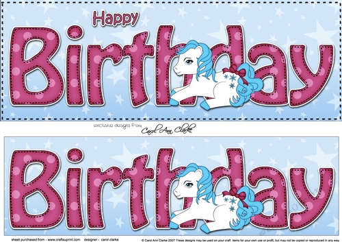 Large DL HAPPY BIRTHDAY 3D decoupage