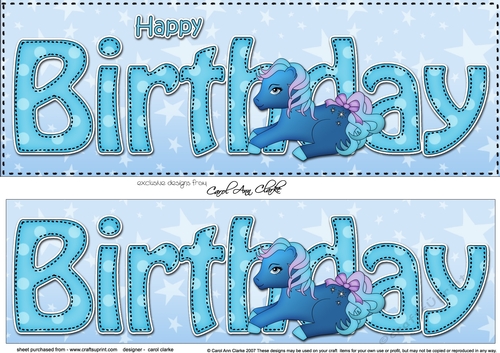 Large DL HAPPY BIRTHDAY 3D decoupage