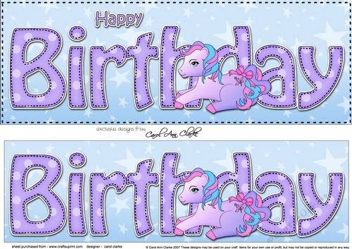 Large DL HAPPY BIRTHDAY 3D decoupage