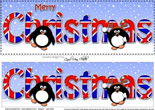 Large DL MERRY CHRISTMAS 3D decoupage 