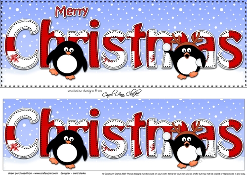 Large DL MERRY CHRISTMAS 3D decoupage 