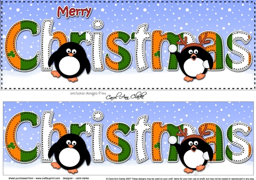 Large DL MERRY CHRISTMAS 3D decoupage 