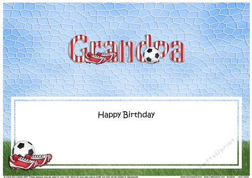 Large DL Happy Birthday GRANDPA insert