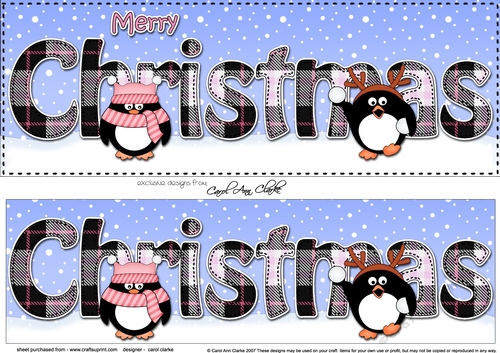 Large DL MERRY CHRISTMAS 3D decoupage 