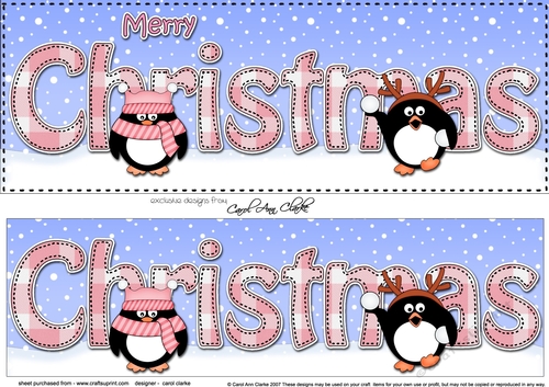 Large DL MERRY CHRISTMAS 3D decoupage 