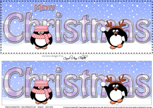 Large DL MERRY CHRISTMAS 3D decoupage 