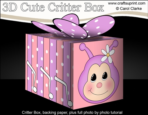 3D Cute Critter Treat Box Gift Set Mini Kit - Butterfly
