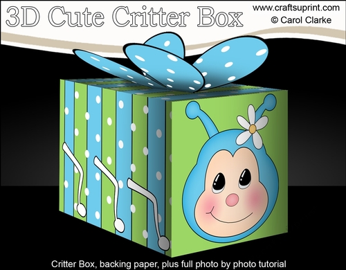 3D Cute Critter Treat Box Gift Set Mini Kit - Butterfly