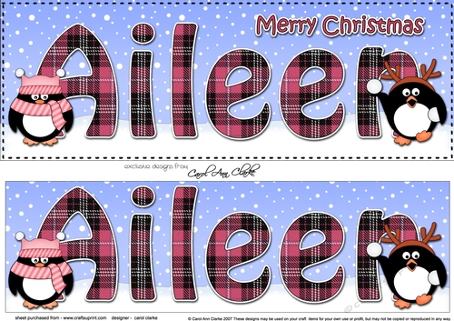 Large DL Merry Christmas AILEEN 3D decoupage 
