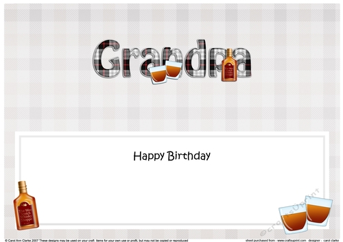 Large DL Happy Birthday GRANDPA insert