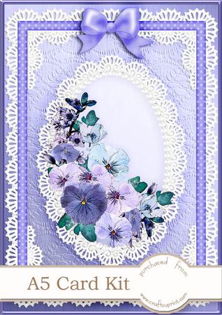 A5 Spring Flowers and Lace Kit with 3D Decoupage