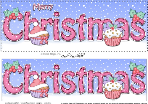 Large DL MERRY CHRISTMAS 3D decoupage 