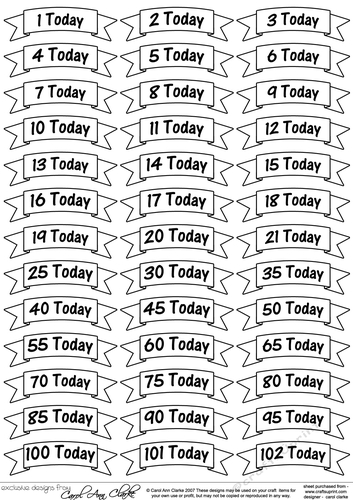 3D Birthday Age Greetings Banner Decoupage Sheet