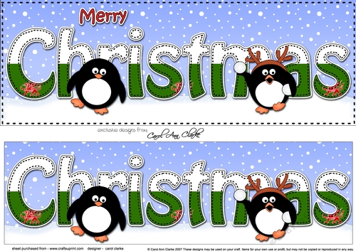 Large DL MERRY CHRISTMAS 3D decoupage 