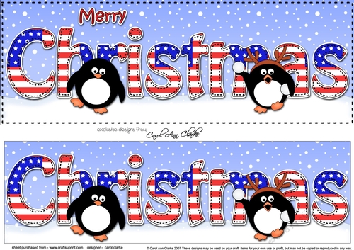Large DL MERRY CHRISTMAS 3D decoupage 