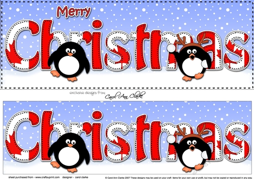 Large DL MERRY CHRISTMAS 3D decoupage 