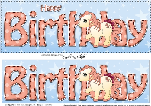 Large DL HAPPY BIRTHDAY 3D decoupage