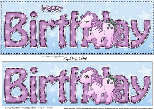 Large DL HAPPY BIRTHDAY 3D decoupage