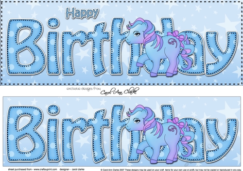 Large DL HAPPY BIRTHDAY 3D decoupage