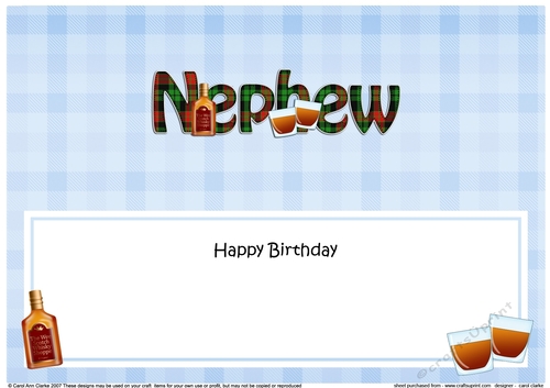 Large DL Happy Birthday NEPHEW insert