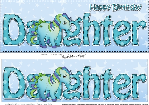 Large DL Happy Birthday DAUGHTER 3D decoupage