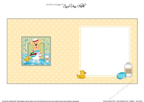Square Landscape Insert - Bathtub Buddies - Little Golden Labrador Dog