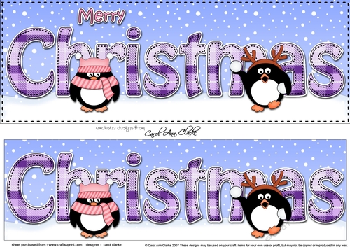 Large DL MERRY CHRISTMAS 3D decoupage 