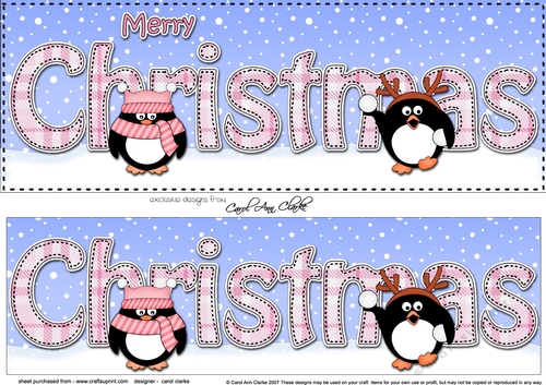 Large DL MERRY CHRISTMAS 3D decoupage 