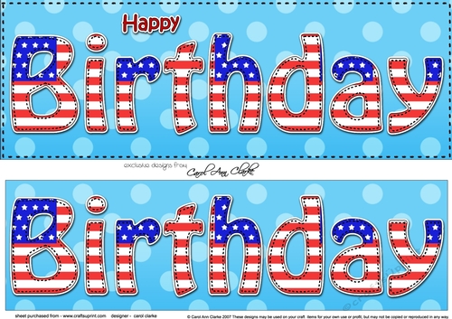 Large DL HAPPY BIRTHDAY 3D decoupage