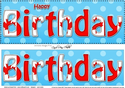 Large DL HAPPY BIRTHDAY 3D decoupage