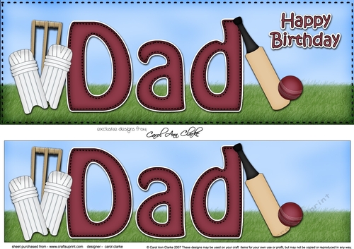 Large DL Happy Birthday DAD 3D decoupage