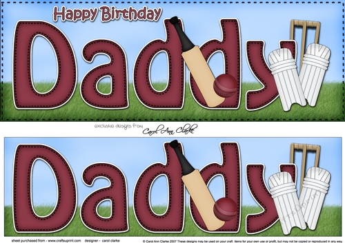 Large DL Happy Birthday DADDY 3D decoupage