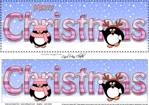 Large DL MERRY CHRISTMAS 3D decoupage 