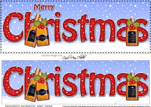 Large DL MERRY CHRISTMAS 3D decoupage 
