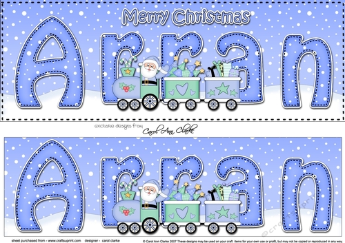 Large DL Merry Christmas ARRAN 3D decoupage 