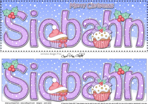 Large DL Merry Christmas SIOBAHN 3D decoupage 