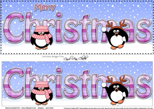 Large DL MERRY CHRISTMAS 3D decoupage 