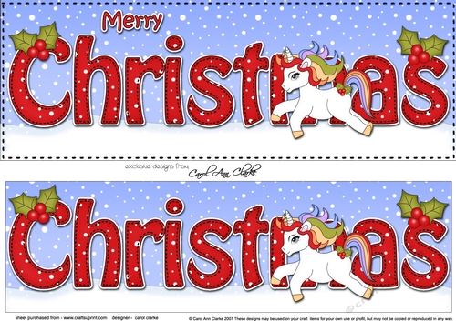 Large DL MERRY CHRISTMAS 3D decoupage 