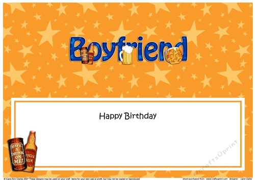 Large DL Happy Birthday BOYFRIEND insert