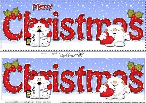 Large DL MERRY CHRISTMAS 3D decoupage 