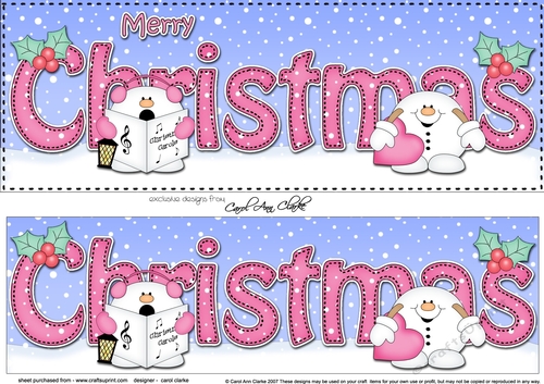 Large DL MERRY CHRISTMAS 3D decoupage 